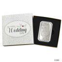 yɔi/iۏ؏tz AeB[NRC RC   [] 2022 Dated Wedding Invitation 1oz .999 Silver Bar by SilverTowne in Gift Box