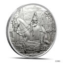 【極美品/品質保証書付】 アンティークコイン コイン 金貨 銀貨 [送料無料] 1 oz Silver Medieval Legends Lady Godiva Round in Capsule & Coin Pouch