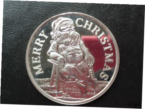 楽天金銀プラチナ　ワールドリソース【極美品/品質保証書付】 アンティークコイン 銀貨 2006 SilverTowne Merry Christmas Santa Sitting on Chair Silver Art Medal P2443 [送料無料] #sof-wr-012273-1609