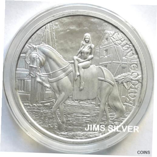 ڶ/ʼݾڽա ƥ    [̵] 1 oz Silver Round Medieval Legends LADY GODIVA &Free Capsule! .999 Pure Silver!