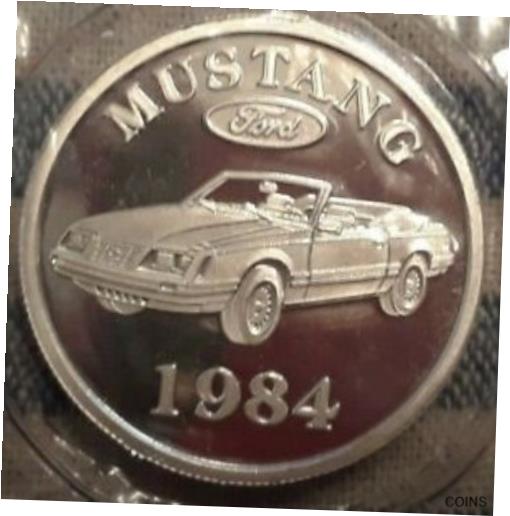 ڶ/ʼݾڽա ƥ  1 oz. SILVER ROUND .999 Fine SILVERTOWNE Mint 1984 FORD MUSTANG VERY NICE!!! [̵] #sof-wr-012273-497