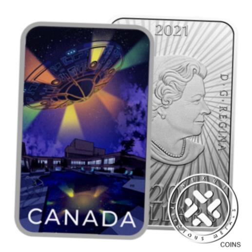  アンティークコイン コイン 金貨 銀貨  2021 Canada $20 Montreal Incident Unexplained Phenomena 1 oz Silver Color Bar
