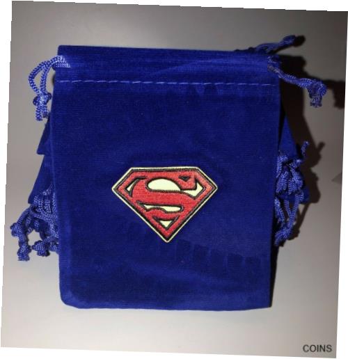 【極美品/品質保証書付】 アンティークコイン コイン 金貨 銀貨 [送料無料] (6) Blue Velvet SUPERMAN Coin Bags 3