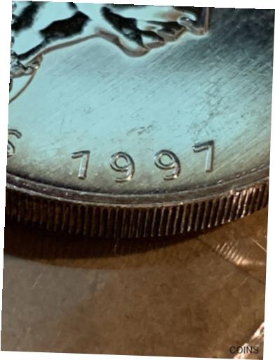 楽天金銀プラチナ　ワールドリソース【極美品/品質保証書付】 アンティークコイン コイン 金貨 銀貨 [送料無料] 1997 Canadian $5 Silver Maple Leaf .9999 Pure 1 oz coin THE Collectible Of All!!