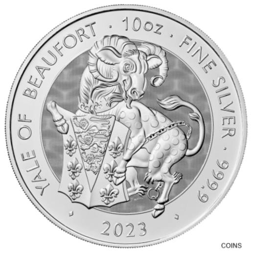 【極美品/品質保証書付】 アンティークコイン コイン 金貨 銀貨 [送料無料] 2023 Great Britain Silver Tudor Beasts Yale of Beaufort ?10 - 10 oz - BU