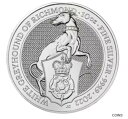 2022 10 オンス 英国シルバー クイーンズ ビースト ホワイト グレイハウンド コイン (BU)2022 10 oz British Silver Queen’s Beast White Greyhound Coin (BU)|詳細画像