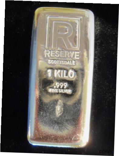 【極美品/品質保証書付】 アンティークコイン コイン 金貨 銀貨 [送料無料] 1 Kilo .999 Silver Bar RESERVE by Scottsdale Mint - Cast Silver Bullion