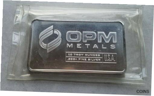 ڶ/ʼݾڽա ƥ    [̵] OPM Metals 10 Troy Ounces .999 + Fine Sterling Silver Bar U.S.A.