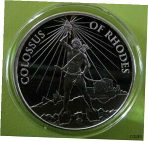 シルバー 1 オンス ロードス島の巨像 ラウンド - 古代世界の七不思議シリーズSilver 1 oz Colossus of Rhodes Round- Seven Wonders of the Ancient World Series