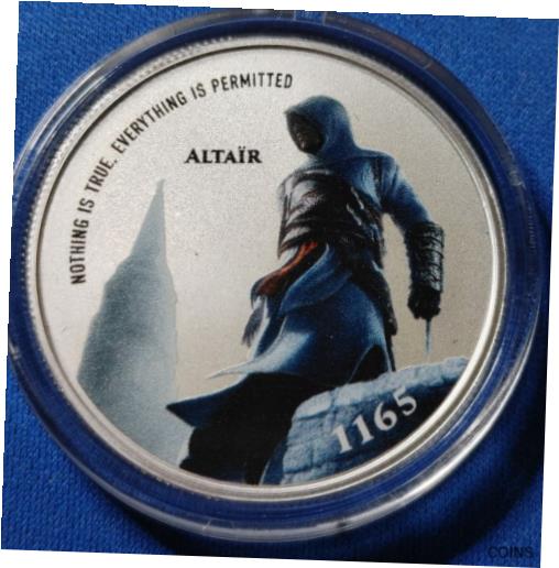 【極美品/品質保証書付】 アンティークコイン 銀貨 1 OZ Assassin's Creed Ubisoft Silver Round Color Altair Fine .999 Silver In Tin [送料無料] #sof-wr-012281-467