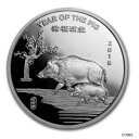 1 オンス シルバー ラウンド - APMEX (2019 亥年) - SKU#1703691 oz Silver Round - APMEX (2019 Year of the Pig) - SKU#170369