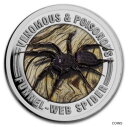  アンティークコイン コイン 金貨 銀貨  Fascinating but Dangerous FUNNEL WEB SPIDER 1/2 oz 3D affect silver coin