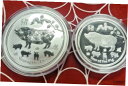 2019 オーストラリア プルーフ旧暦亥年 1/2 オンスおよび 1 オンス BU 銀貨2019 Australia PROOF Lunar Year of the Pig 1/2 oz and 1 oz BU silver coins