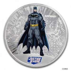 【極美品/品質保証書付】 アンティークコイン 銀貨 2022 Samoa DC Comics Justice League Batman 1/2 oz .999 Silver Coin ~ 15k Made [送料無料] #scf-wr-012282-1473