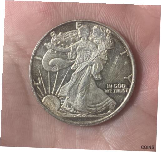  アンティークコイン コイン 金貨 銀貨  UNKNOWN YEAR WALKING LIBERTY ONE TROY POUND 12 .999 FINE SILVER ROUND