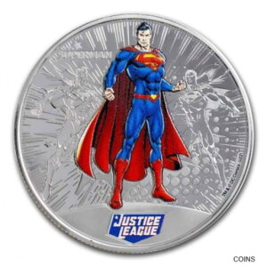 【極美品/品質保証書付】 アンティークコイン コイン 金貨 銀貨 [送料無料] 2022 Samoa DC Comics Justice League Superman 1/2 oz .999 Silver Coin ~ 15k Made