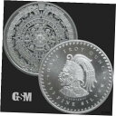 1 - 1/2 オンス .999 シルバー ラウンド - アステカ カレンダー デザイン - ブリリアント 未流通1 - 1/2 oz .999 Silver Round - Aztec Calendar Design - Brilliant Uncirculated