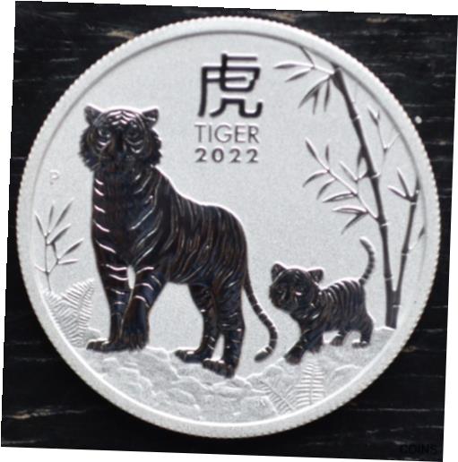 【極美品/品質保証書付】 アンティークコイン コイン 金貨 銀貨 [送料無料] 2022 Lunar Year of the Tiger P Australia Silver 1/2 oz ..