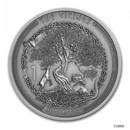  アンティークコイン コイン 金貨 銀貨  2022 Samoa 1/2 oz Silver The Vikings: Yggdrasill - SKU#245388