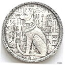 楽天金銀プラチナ　ワールドリソース【極美品/品質保証書付】 アンティークコイン コイン 金貨 銀貨 [送料無料] Old World Style Egyptian God Cat Bastet 1/2oz. .999 Silver Round