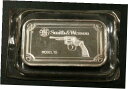 【極美品/品質保証書付】 アンティークコイン コイン 金貨 銀貨 送料無料 Smith Wesson Model 10 Silver 1 oz Bar S W Revolver .999 Fine Sealed