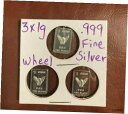 【極美品/品質保証書付】 アンティークコイン 銀貨 3 X 1 Gram .999 Fine Pure Solid Silver Bullion Ltd. Ed. Art Bars - Winged Wheel 送料無料 sof-wr-012299-1182