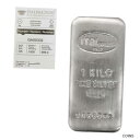 セール価格 - 1 キロ Italpreziosi イタリアン シルバー キャスト バー 0.999 ファイン (アッセイ付き)Sale Price - 1 Kilo Italpreziosi Italian Silver Cast Bar .999 Fine (w/Assay)