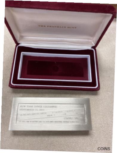 yɔi/iۏ؏tz AeB[NRC RC   [] 1972 franklin mint 1000 gram sterling bar NYSE dow over 1000