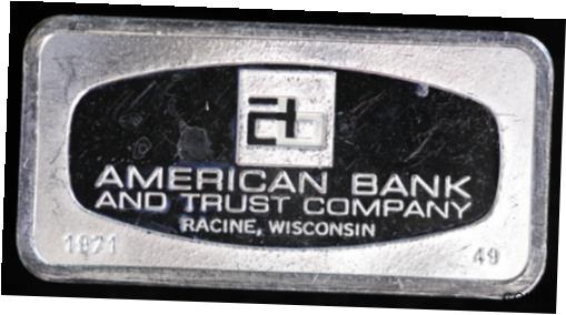 ڶ/ʼݾڽա ƥ    [̵] Franklin Mint 1000 Grain Sterling Silver Bar American Bank, Racine, WI 1971