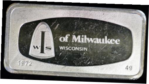 ڶ/ʼݾڽա ƥ    [̵] Franklin Mint 1000 Grain Sterling Silver Bar WIS of Milwaukee, WI 1972