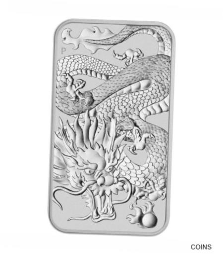 ڶ/ʼݾڽա ƥ    [̵] FREE PROTECTOR - BEAUTIFUL 2022 Dragon 1oz .9999 Silver Rectangular BU Coin Bar