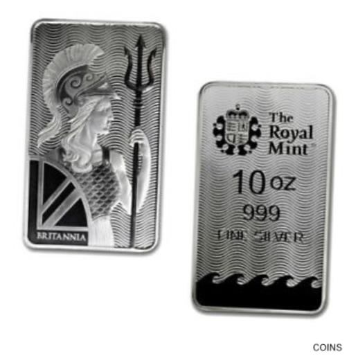  アンティークコイン コイン 金貨 銀貨  Britannia Royal British Mint Poseidon Atlantis 10 ounce .999 silver Bar-Sealed