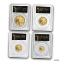 2022-W 4 コイン プルーフ ゴールド イーグル セット PR-70 PCGS (初日、ブラック) - SKU#2520132022-W 4-Coin P...