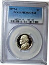 1977-S ジェファーソン ニッケル PCGS PR70DCAM (価格は PCGS $300 リスト以下)1977-S JEFFERSON NICKEL P...