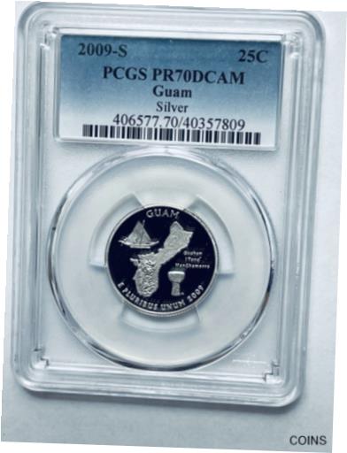  アンティークコイン コイン 金貨 銀貨  2009-S Guam Territorial Silver Quarter PCGS PR70DCAM