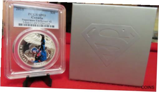 【極美品/品質保証書付】 アンティークコイン コイン 金貨 銀貨 [送料無料] 2015 Canada 1oz .999 Silver $20 Superman Unchained #2 NGC pcgs PF69 UltraCameo