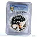 【極美品/品質保証書付】 アンティークコイン コイン 金貨 銀貨 送料無料 New Zealand 1 dollar Honey Bee Insect Fauna PR69 PCGS colored silver coin 2016