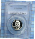 1963 PCGS PR 69 シルバー ワシントン クォーター、ジェム プルーフ 69 シルバー 25 セント コイン1963 PCGS PR 69 Silv...