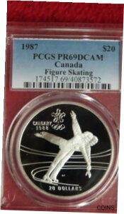 1987 カナダ フィギュア スケート選手権 .925 シルバー 34 グラム $20 NGC PF691987 Canada Figure Skating Championship .925 Silver 34 grams $20 NGC PF69