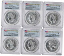 【極美品/品質保証書付】 アンティークコイン 銀貨 2021 Morgan and Peace Silver Dollar 6-Coin Set MS70 First Day of Issue PCGS [送料無料] #sct-wr-012379-158