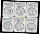 【極美品/品質保証書付】 アンティークコイン 硬貨 2021 Morgan and Peace Dollar 100th Anniv 6 Coin Set PCGS MS70 First Day of Issue [送料無料] #oct-wr-012379-209