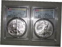 yɔi/iۏ؏tz AeB[NRC RC   [] 2021 Silver Eagle Type 1 & Type 2 ~ Set of Two Coins ~ Both PCGS MS70 FDOI