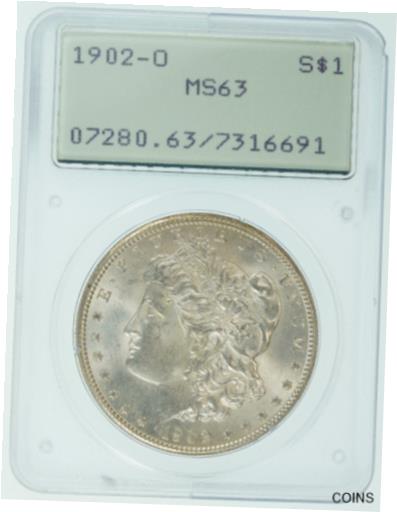 ڶ/ʼݾڽա ƥ    [̵] 1902 O $1 Morgan Silver Dollar PCGS MS63 Early Gen Rattler Holder Mint Coin