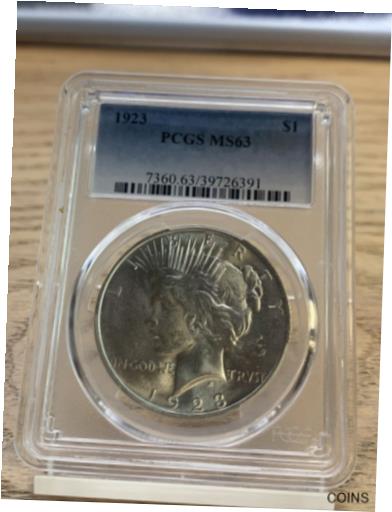 ڶ/ʼݾڽա ƥ    [̵] 1923-P $1 Peace Silver Dollar PCGS MS63 391