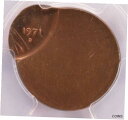 yɔi/iۏ؏tz AeB[NRC RC   [] PCGS 1c 1971-D Lincoln Cent Struck 90% Off-Center @ K-10 MS63 RB