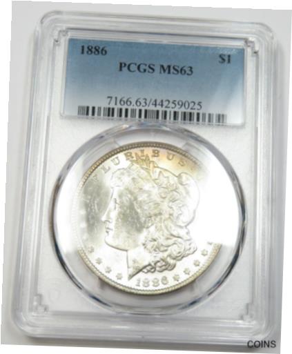 yɔi/iۏ؏tz AeB[NRC  1886-P PCGS MS63 Mint State Silver Morgan Dollar $1 US Coin Item #31886A [] #sct-wr-012451-889