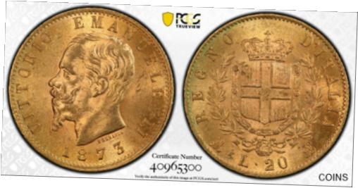 ITALY , GOLD 20 LIRE 1873-M BN PCGS MS 63 , RARE※関税は当ショップ負担（お客様負担無し）※全国送料無料・海外輸送無料※商品の状態は画像をご確認下さい（極美品・目立った汚れ無し）※輸入品の為英語表記となります※その他ご不明点はお気軽にお問合せ下さい！Seller Notes: “RARE COIN IN HIGH GRADE. SLIGHT HITS ( LITTLE DAMAGE ) TO THE SLAP REVERSE.”Country/Region of Manufacture: ItalyCertification: PCGSGrade: MS 63Year: 1863Composition: GoldDenomination: 20 Lire[ご購入前に必ずお読み下さい]親切丁寧に、商品到着までサポート対応させていただきます。■パソコンの画像・画質により色や素材感が、実際の商品と多少異なる場合がございますので予めご了承くださいませ。■お客様のご都合（程度の解釈相違を含む）による商品のご購入後のキャンセル返品は、原則としてお受け致しておりません。未払いのまま2日以上連絡が取れない場合はキャンセルさせて頂きます。その場合、事務局側が自動的に「非常に悪い」の評価を付けてしまいますのでご注意ください。※お支払い頂いた場合は連絡は不要です。※他ショップでも販売しておりますので、稀に在庫がない場合がございます。■不具合での返品は箱などすべてが到着時の状態になるものに限らせていただきます。※当店では不良品はすべて現物確認と不具合の確認を行い対応をさせて頂いております。■お客様のご都合によるご注文確定後の商品のキャンセルにつきましては承っておりません。また、ご入金確認後、またはご決済完了確認後のキャンセルにつきましては、ご注文総額の30％のキャンセル料をご請求させていただきます。■領収書二重発行やトラブル防止のため、領収書発行は行っておりません。事務局側が発行している「支払い明細」が正式な支払い証明となります。支払い明細画面を印刷したものが領収書の代わりになることを各税務署に確認済みです。■年末年始・連休の発送は、業者も休みになる関係でいつもより遅れます。■輸送時の破損の場合は配送業者への報告を行って下さい。報告なしでの対応はできません。■日祝日は定休日とさせていただいております。連絡・発送が出来ませんのであらかじめご了承お願いいたします。■内容は必ずお読みになってからお買い求め下さいますようお願い致します。※在庫状況は常に更新をしておりますが、当社は複数店舗で在庫を共有しているため、ご注文を頂きましても稀に欠品している場合がございます。その際は誠に申し訳ございませんが、その旨をメールまたはお電話にてご連絡させていただきます。ご理解いただけますようお願い申し上げます。親切・丁寧にお取引させていただきますのでよろしくお願いします。 品質保証について 当店の商品の、品質保証についてご紹介いたします。 ▽品質保証書 お買い上げいただく全ての商品に「WORLD RESOURCE品質保証書」をおつけいたします。 これは、WORLD RESOURCEが販売した商品であることを保証するものです。大切に保管してください。 ▽標準保証に関して 当店でご購入頂きました商品は7日以内の標準保証サービスが付属致します。 ※ご購入日につきましては、製品の品質保証書に記載の日付にて確認させていただきます。 ※保証は通常利用時のみの対応となります。 ※ご購入日の確認を致しかねる場合は有償となります。品質保証書は大切に保管して下さい。POINT01　品揃え一番店を目指して 「期待に答えるお店づくりと、時代に合わせたサービスをご提供致します。」 POINT02　多種多様な商品レパートリー 「幅広く、世界の商品をご用意しております。」 POINT03　きっと見つかる！新しい発見 「テレビや雑誌で紹介されたアイテムもいちはやく。」 モットー：丁寧な接客対応 その道数十年のスタッフだからこそできる、“豊富な知識”に基づく商品のご提案。 お探しの商品はお気軽にスタッフにお尋ねください。 「以前は、商品ページあったけど、、、見つからない。」 「初めてアンティークコインの購入をしますが大丈夫ですか？」 「この年代の商品を探していますが、おすすめはありますか？」 「友人にアンティークコインを送りたいけど、おすすめありますか？」 等など、困ったときの質問にも、しっかり対応・お調べ致します。 取寄せ、取り置き等もできますので、商品一覧で見つからなかった商品でも、 スタッフまでお気軽にご相談下さい。 【お問い合わせはお気軽にどうぞ】 suport@world-resource.net