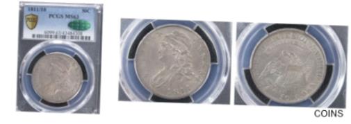 【極美品/品質保証書付】 アンティークコイン 硬貨 1811/10 50C MS63 PCGS/CAC-SUPER PQ-POP 4-Capped Bust Half Dollar-- [送料無料] #oot-wr-012451-9849