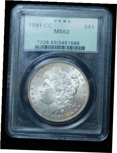  アンティークコイン コイン 金貨 銀貨  1891-CC $1 Morgan Silver Dollar - PCGS MS63 OGH Spitting Eagle VAM