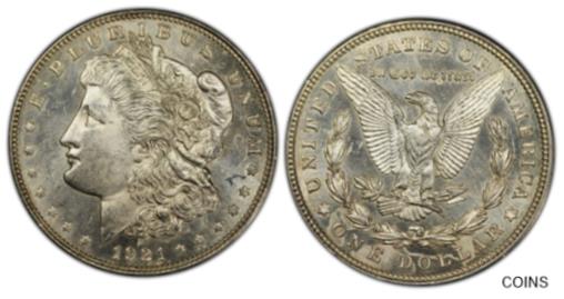  アンティークコイン コイン 金貨 銀貨  1921-P $1 MORGAN SILVER DOLLAR - PCGS MS63 - Flashy Surfaces